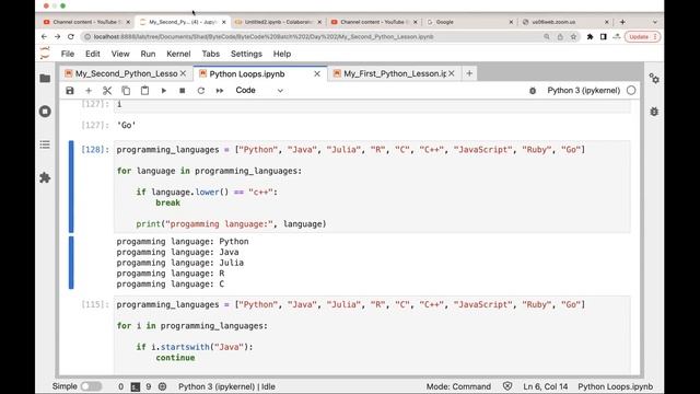 Python Break, Pass and Continue Statements - Lecture 6 смотреть онлайн