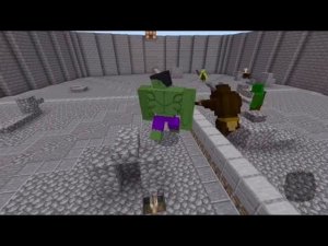 Бой 14. Халк против монстров в майнкрафте. Hulk vs monsters.