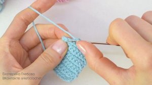 Как сделать убавку крючком | Убавление петель при вязании игрушек поворотными рядами | Уроки крючко