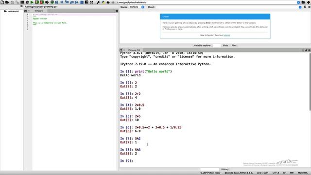 Python Lecture 1 - IPython, Arithmetic, and Variables смотреть онлайн