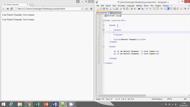html Tutorial 8 - inline and internal CSS смотреть онлайн