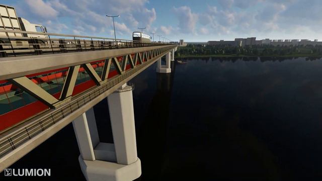 Метромост в Нижнем Новгороде. Визуализация в Lumion в рамках курса по BIM-менеджменту смотреть онлайн