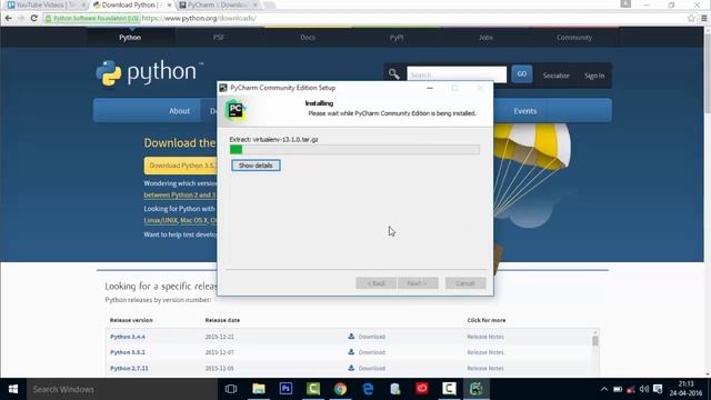 python tutorial : How to install python3 and Jetbrain pycharm the best python ide on Windows ✅ смотреть онлайн