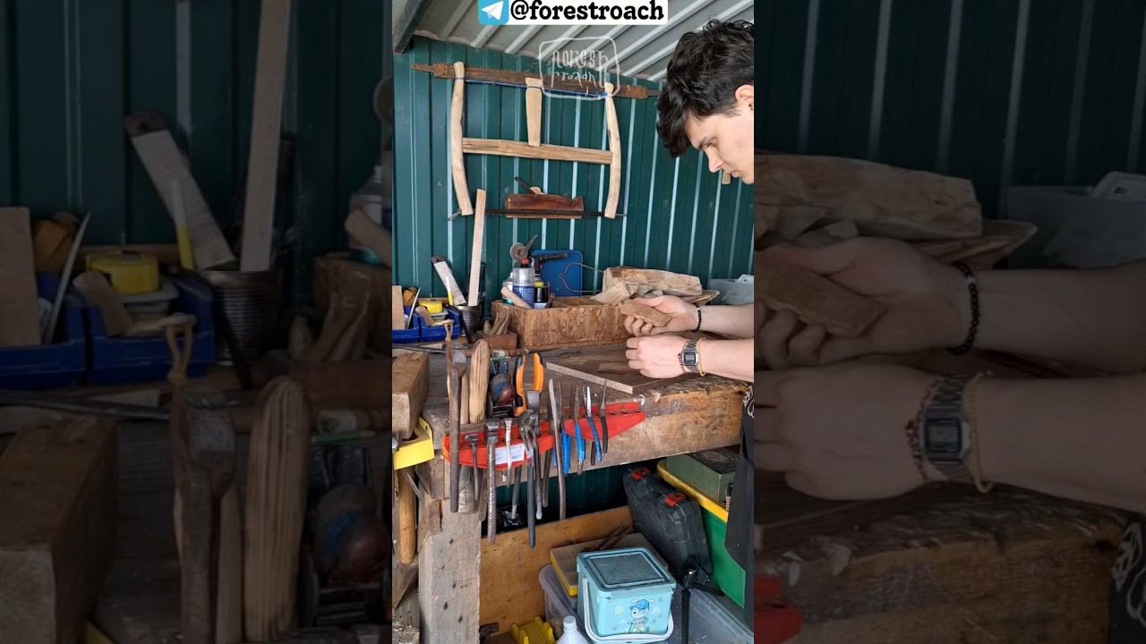 РУКОЯТЬ ИЗ ДУБОВОГО КОРНЯ! #бушкрафт #выживание #wood #bushcraft #юмор #ковка #сделайсам #forest смотреть онлайн