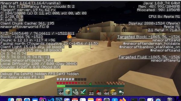 Minecraft Performance - MacBook Pro M1