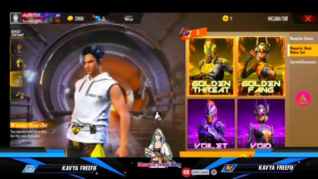 NEW INCUBATOR BLACK WIDOW IS BACK FREE FIRE 🔥// KAVYA FREE FIRE 🧕 смотреть онлайн