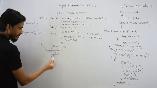 Queue implementation using linked list | Full explanation | Data Structure смотреть онлайн
