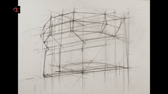 Конструктивный рисунок глаз Давида