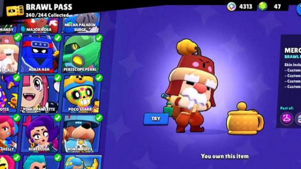 All the brawl pass skins (except Brawl Pass plus ones)