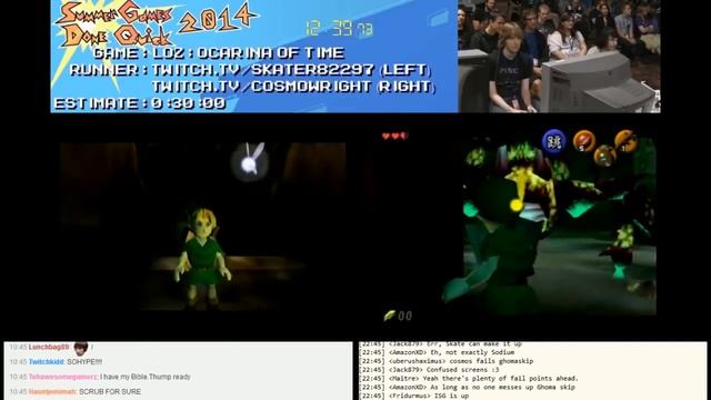 SGDQ 2014: Zelda Ocarina of Time Race (Cosmo vs Skater) with Chat reactions смотреть онлайн