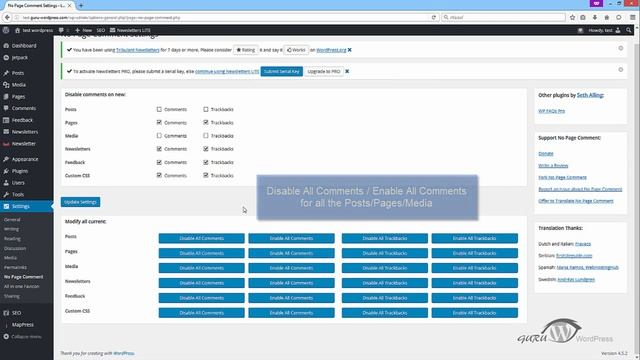 How to turn off or disable comments in Wordpress (tutorial 2017) смотреть онлайн