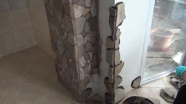 Речной Камень, идея для отделки.Часть 2.Укладка камня! смотреть онлайн