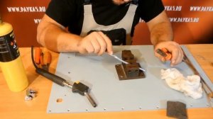 Пайка капилярной трубки с испарителем