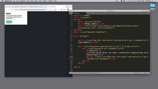 Vue.js Demos, Part 2: Creating a Modal смотреть онлайн