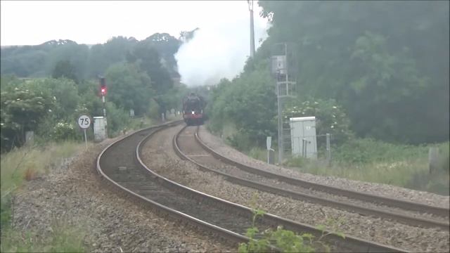 LMS Jubilee No 45699 Galatea The Scarborough Spa Express near Staxton - 29/06/2017 смотреть онлайн