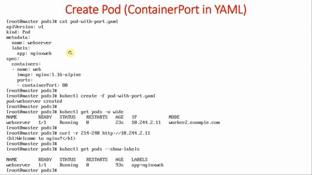 19 How to create Pod using YAML file with Container Port and Label Options? | What is ContainerPort смотреть онлайн