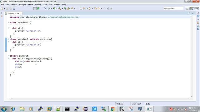 Scala - Scala Inheritance(OOPS) with a quick demo смотреть онлайн