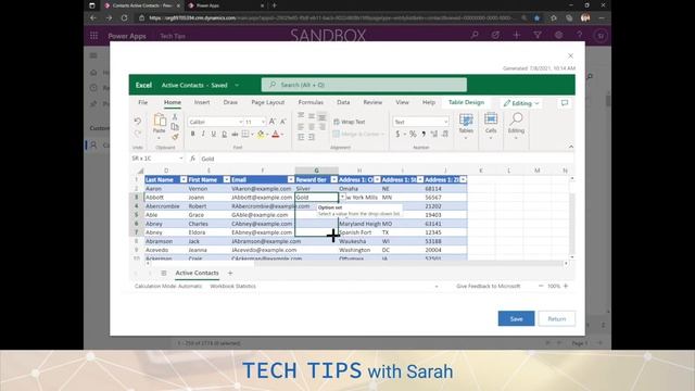 Tech Tips with Sarah Episode 9: Bulk edit Dataverse records with Excel Online смотреть онлайн