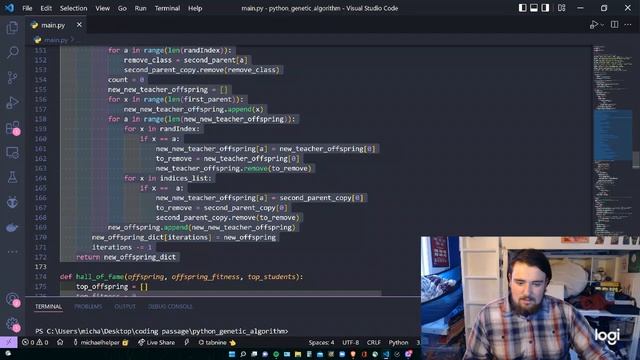 Genetic Algorithm in Python (School Schedule Creation) смотреть онлайн