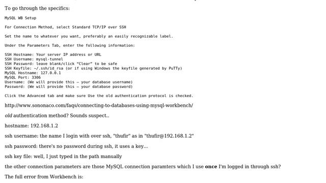 Databases: MySQL workbench: Cannot Connect to Database Server (ssh) смотреть онлайн