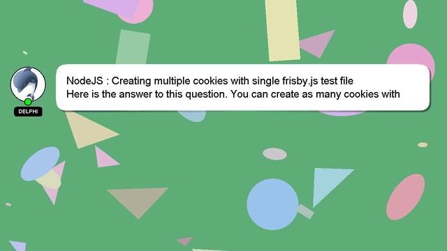 NodeJS : Creating multiple cookies with single frisby.js test file смотреть онлайн