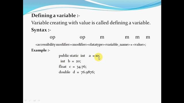 Variables in Java смотреть онлайн