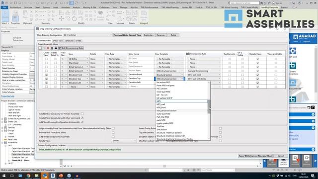 Inserting dimensions automatically in shop tickets in Revit смотреть онлайн