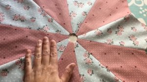 МК - Салфетка дрезденская тарелка/Dresden plate tutorial/МК для начинающих/Лоскутное шитье