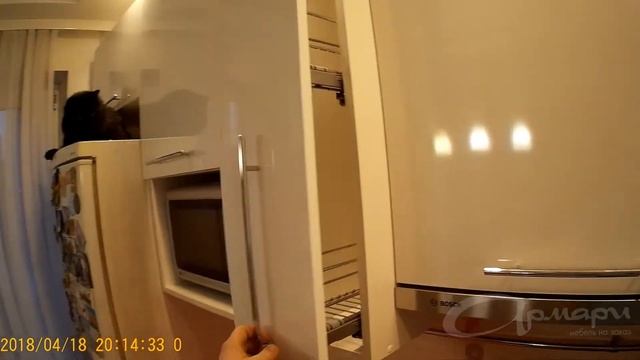 Кухни на заказ в Екатеринбурге. Бело-оранжевая кухня. смотреть онлайн