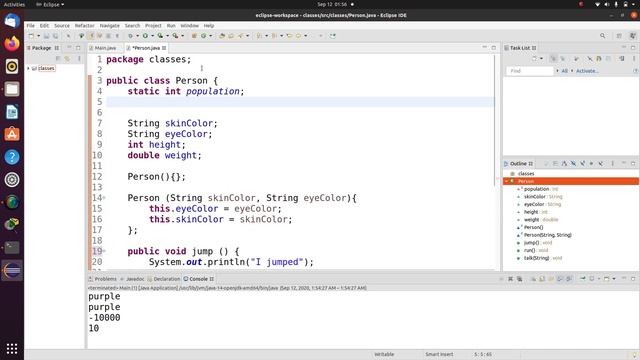 Java Tutorial 14: Reference variables, static variables, constructors, visibility modifiers смотреть онлайн