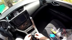 Снятие панели магнитолы, кондиционера. NIssan Sentra / Tiida