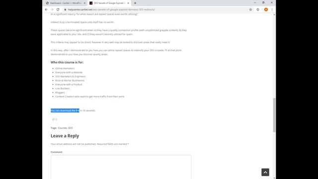 Secrets of Google Expired Domains & 301 Redirects смотреть онлайн