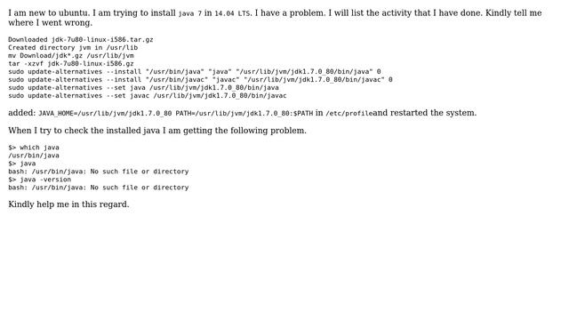 jdk7.0_80 installation problem in 14.04 LTS смотреть онлайн