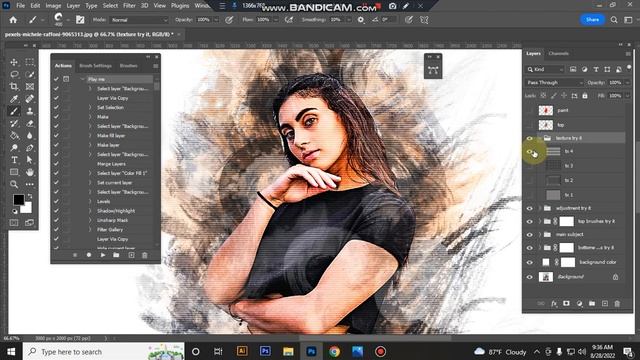 Watercolor Canvas Photoshop Action смотреть онлайн