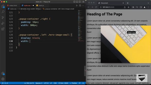 How To Design A Skippable Popup Ad Using HTML, CSS & JS (Part 4) смотреть онлайн