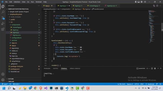 FrontEnd Validation, SignUp API Binding & Calling using React, .Net core Web & MySql Part 4 In Hind смотреть онлайн