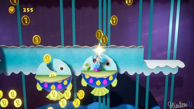 Yoshi's Crafted World - 100% Walkthrough - Mine-Cart Cave - Front & Flip Side смотреть онлайн