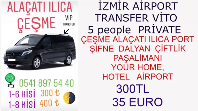 izmir havalimanı papillon hotel çeşme transfer shuttle transfer 80 tl vito vip transfer 300 t смотреть онлайн