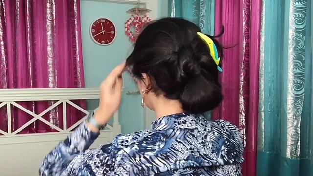 Low Bun Hair Tutorial Natural Hair | Party Bun Hairstyles For Long Hair