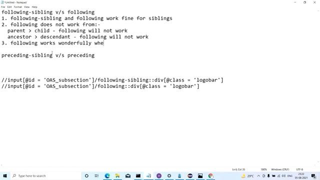 Xpath - Difference between following and following sibling, preceding and preceding sibling смотреть онлайн