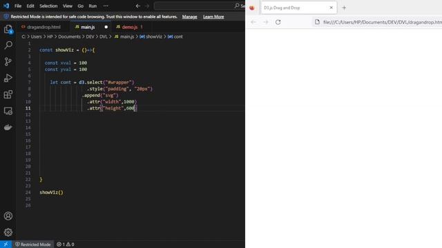 D3.js Drag and Drop Tutorial смотреть онлайн