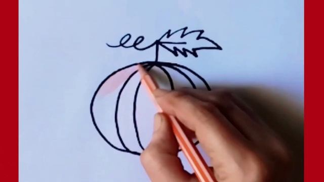 How to draw melon from number 5 step by step||Line Art||drawing with number||drawing for beginner смотреть онлайн