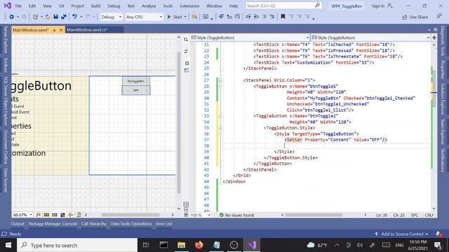 WPF Controls 30-ToggleButton Part 1 смотреть онлайн