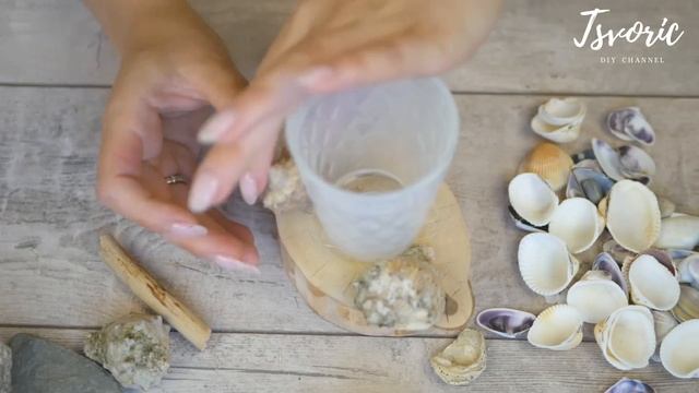 Candlestick Made Of Shells / Подсвечник из ракушек / Чем  клеить ракушки? / DIY TSVORIC
