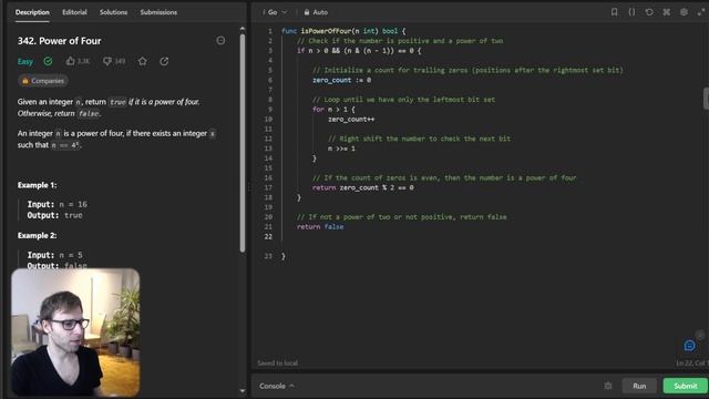Unraveling the Power of Four 342: Bitwise Magic in Algorithms | vanAmsen Code Dive смотреть онлайн