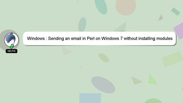 Windows : Sending an email in Perl on Windows 7 without installing modules смотреть онлайн