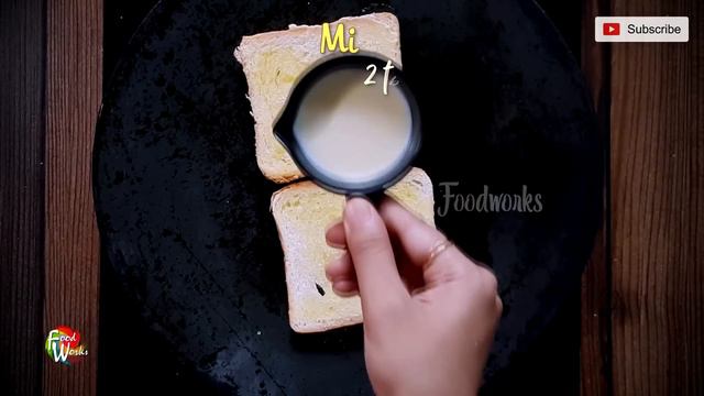 Bread Toast | Simple Milk Toast Recipe | Bread, Butter, Sugar, Milk | Foodworks смотреть онлайн