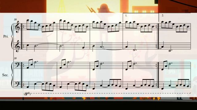 Night in the Woods - Rainy Day (Piano Duet Sheet Music) смотреть онлайн