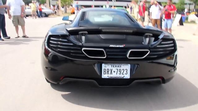 Mercedes SLS and McLaren at Austin Cars and Coffee 4/14/13 смотреть онлайн