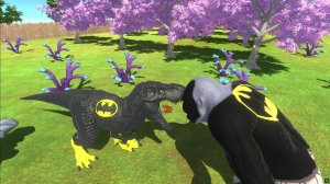 Черный Тирекс против Черного Горо Бэтмена - Animal Revolt Battle Simulator